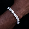 Iced Diamond Station Cuban Bracelet