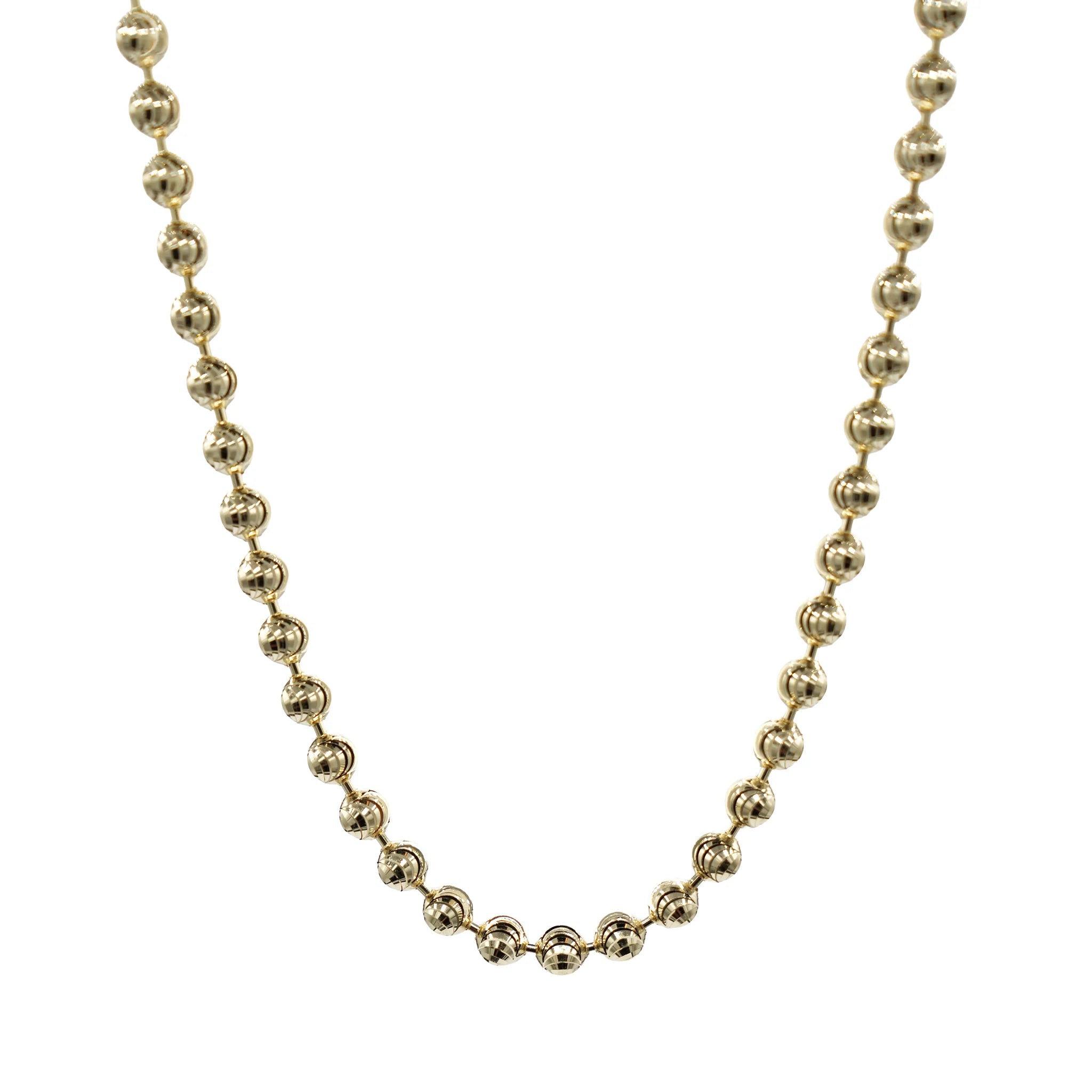 Moon Cut Ball Chain in Solid Gold - 4mm
