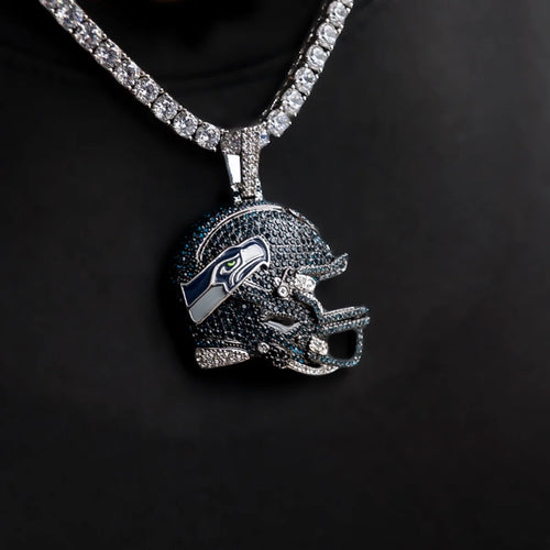 2025 Seattle Seahawks Team Helmet Pendant - White Gold