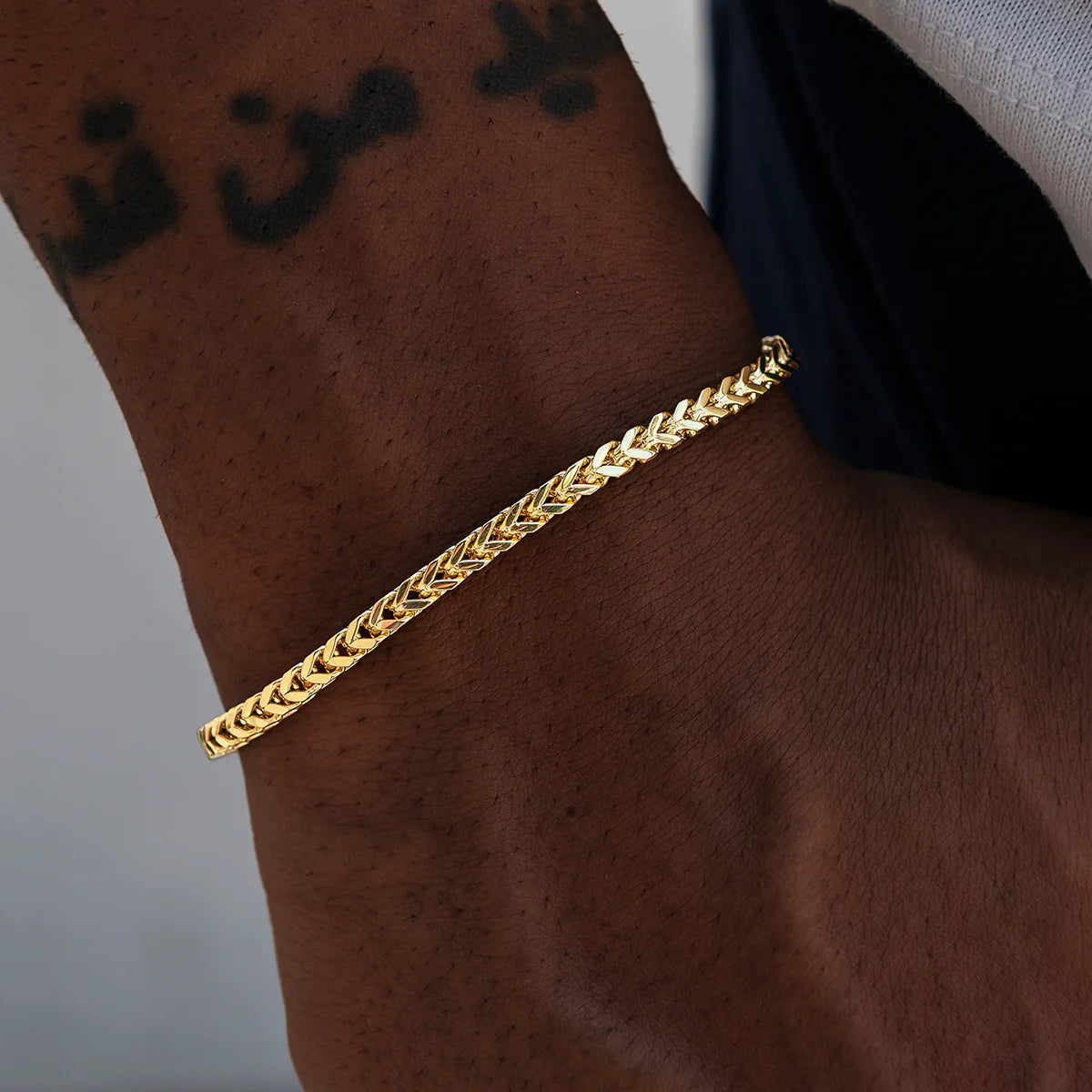 Franco Bracelet in Yellow Gold- 3mm