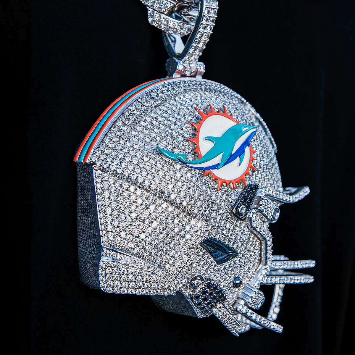 Giant Miami Dolphins Official NFL Helmet Pendant