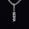 "Sigma" Clip On Pendant in White Gold