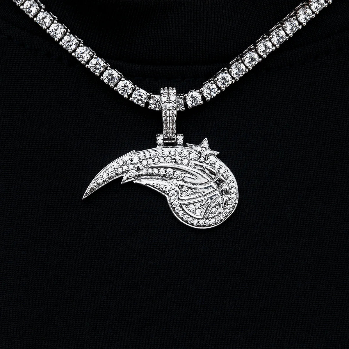 Orlando Magic Official NBA Micro Logo Pendant in White Gold
