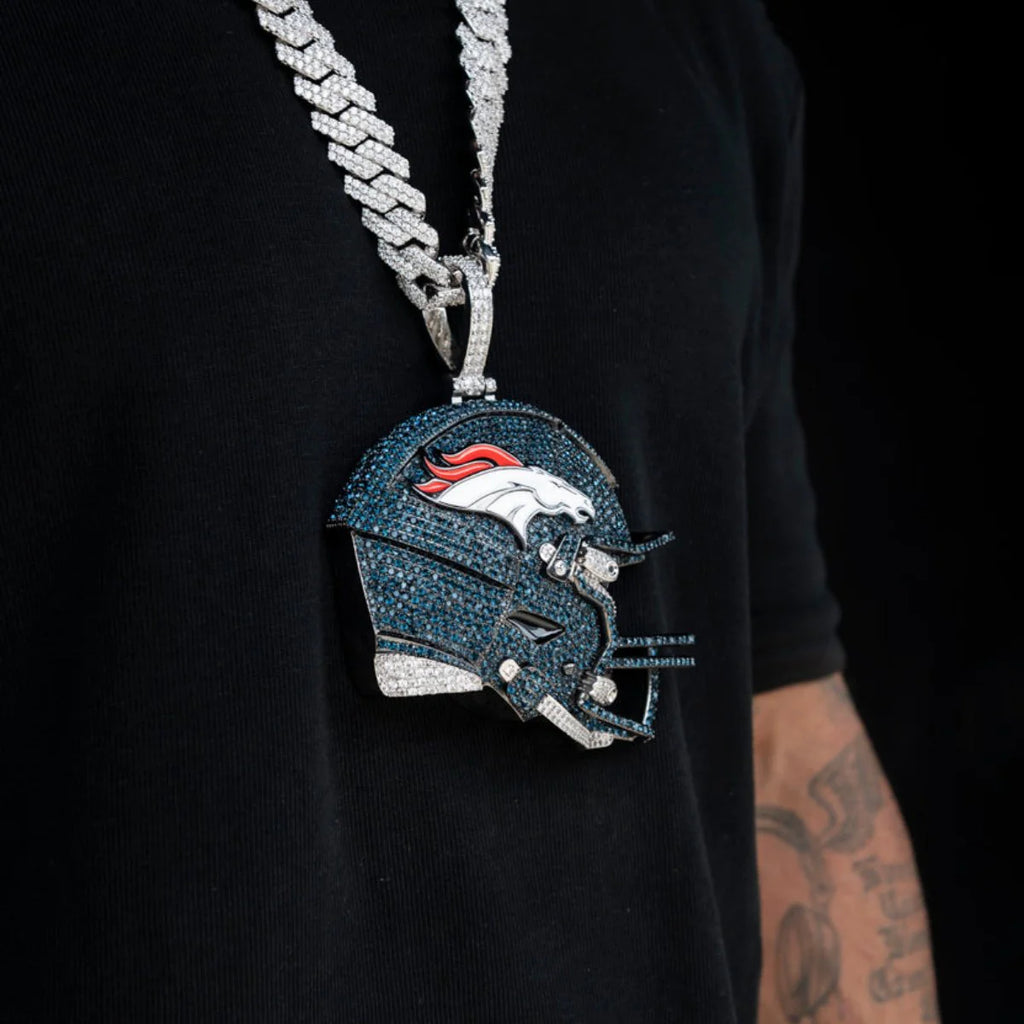 Giant Denver Broncos Official NFL Helmet Pendant