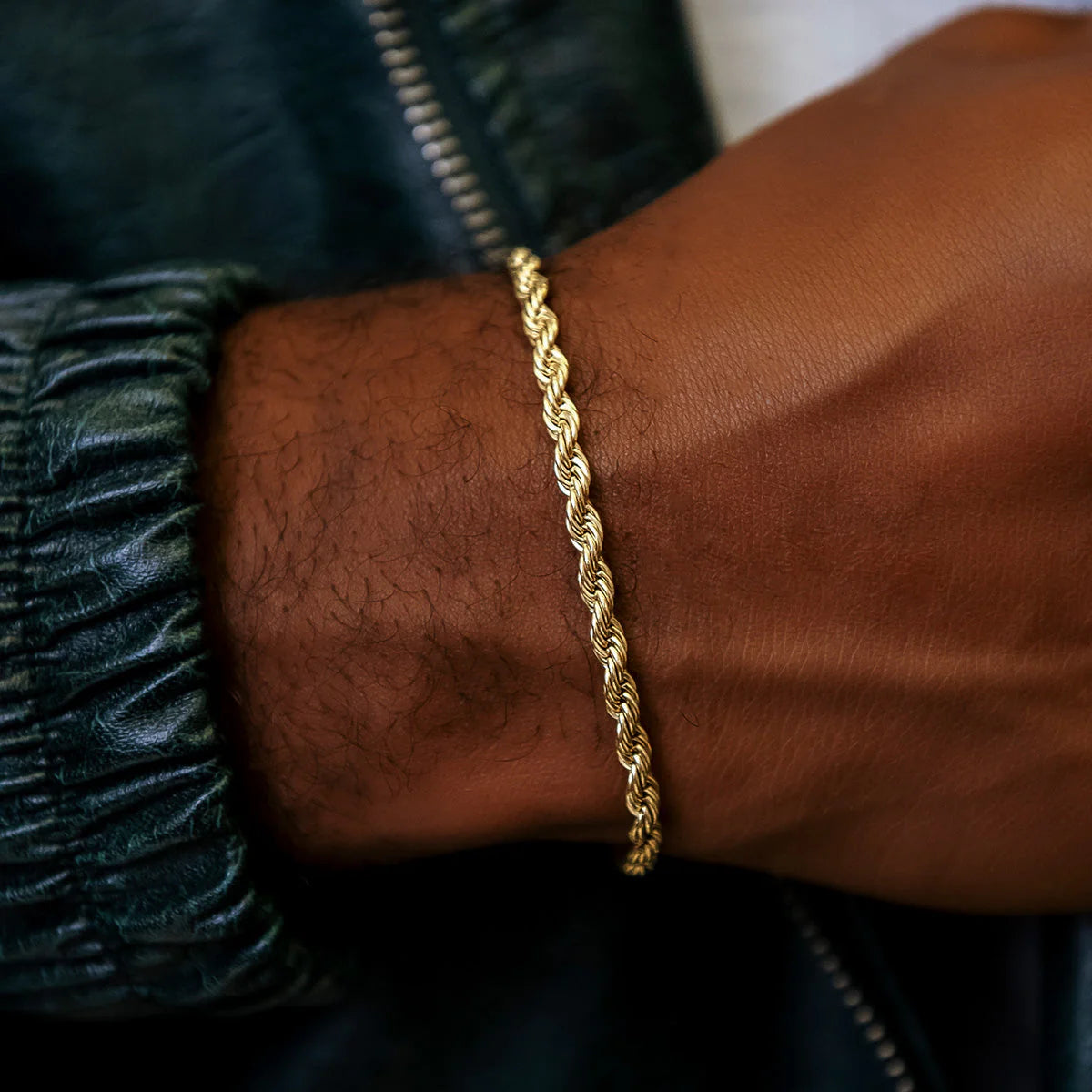 Rope Chain Bracelet in Yellow Gold Vermeil - 4mm