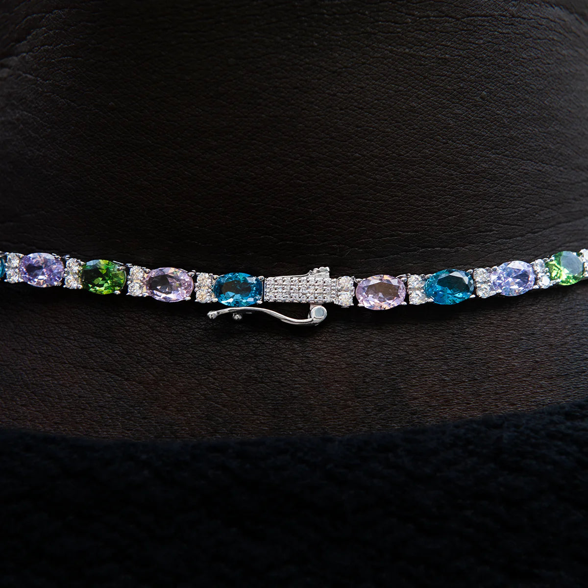 Multicolor Mixed Oval Cut Tennis Royal Stones Chain- 5mm