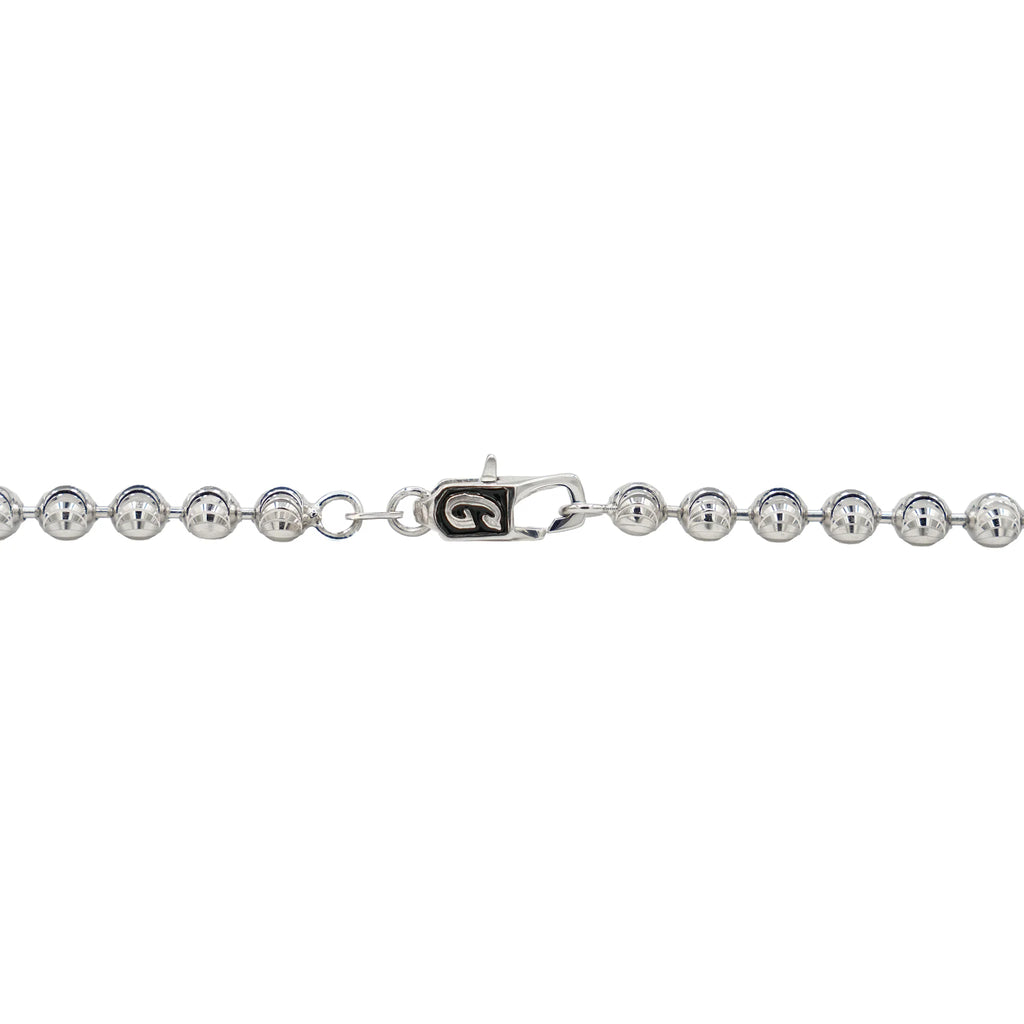 Moon Cut Ball Chain in Sterling Silver - 4mm