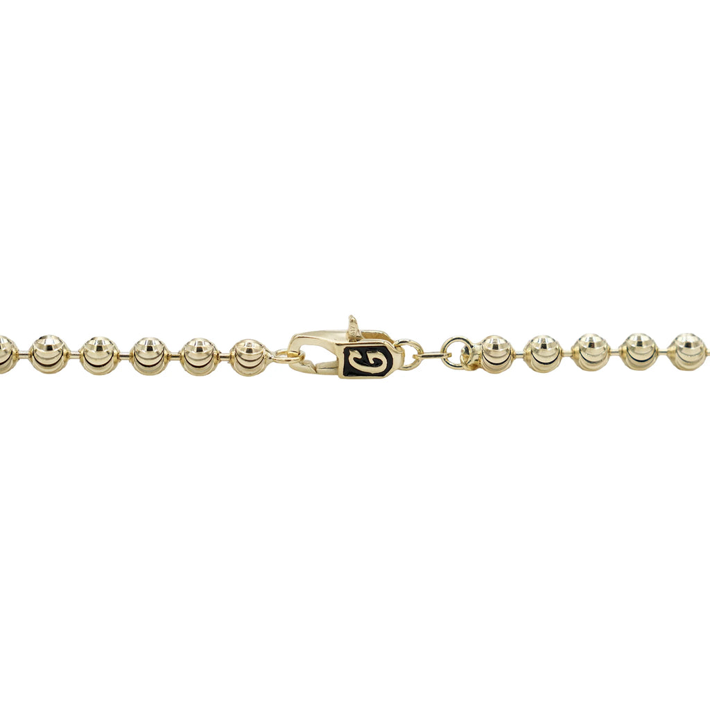 Moon Cut Ball Chain in Solid Gold - 4mm