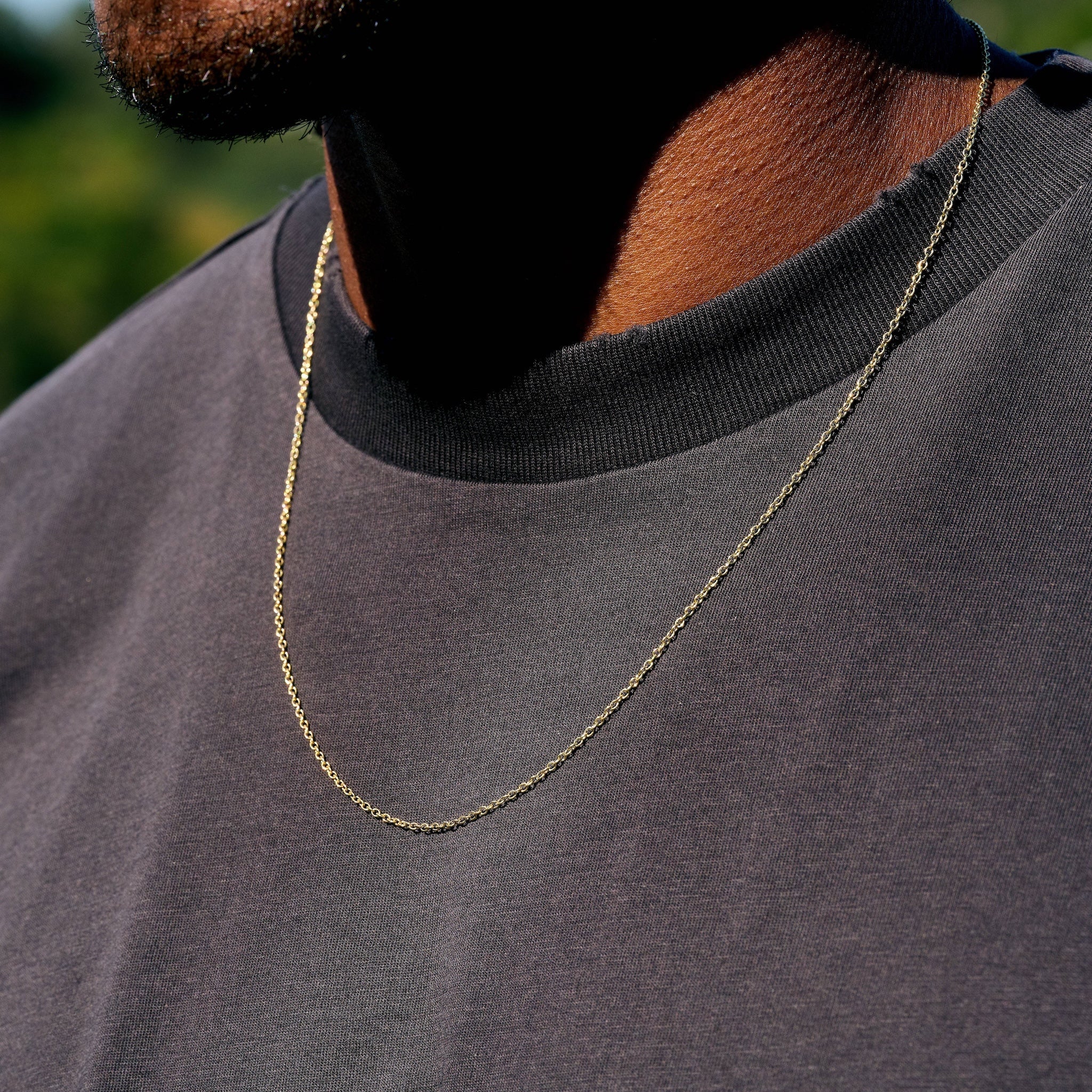 Cable Chain in Yellow Gold - 1.5mm