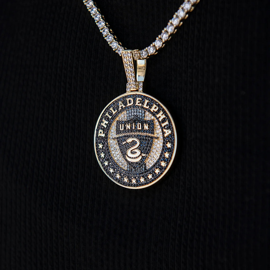 Philadelphia Union Official MLS Logo Pendant in Yellow Gold