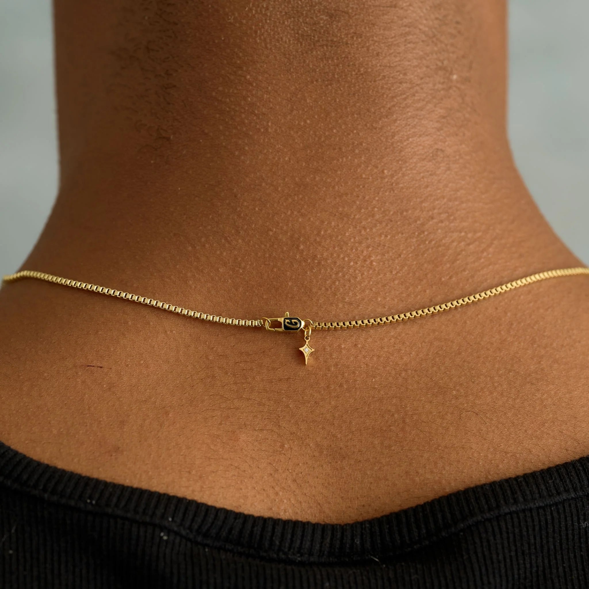 Micro Box Chain in Yellow Gold - 1.5mm