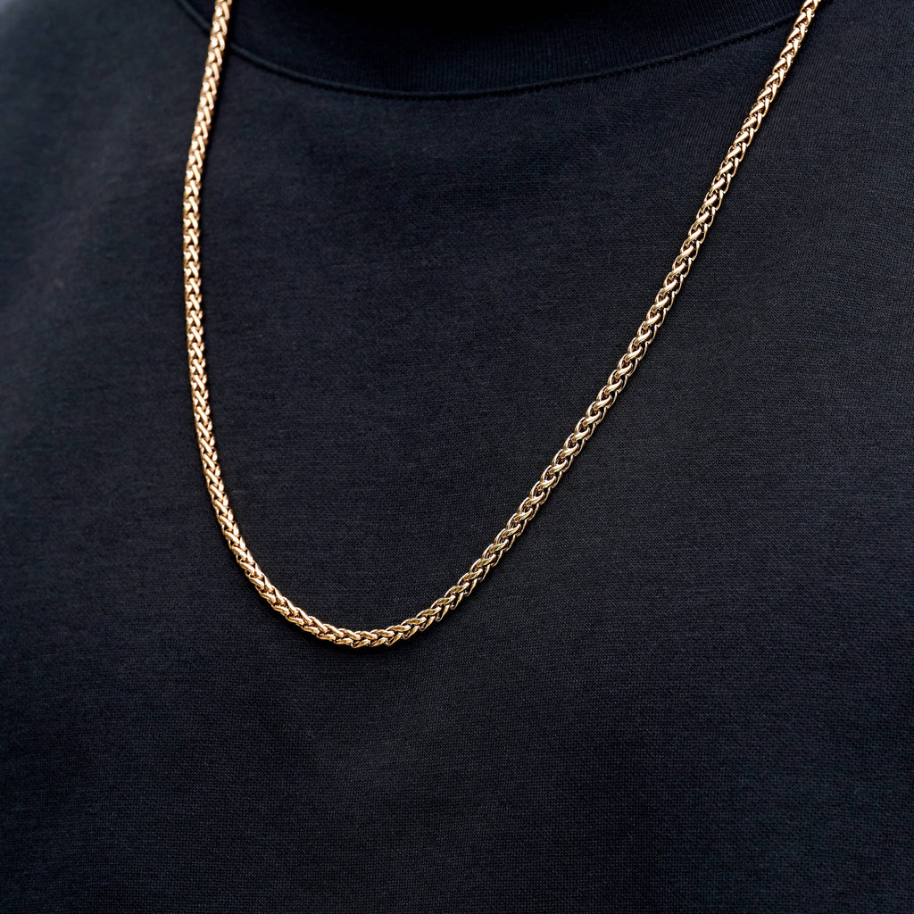Palm Chain + Bracelet Bundle in Rose Gold - 4MM