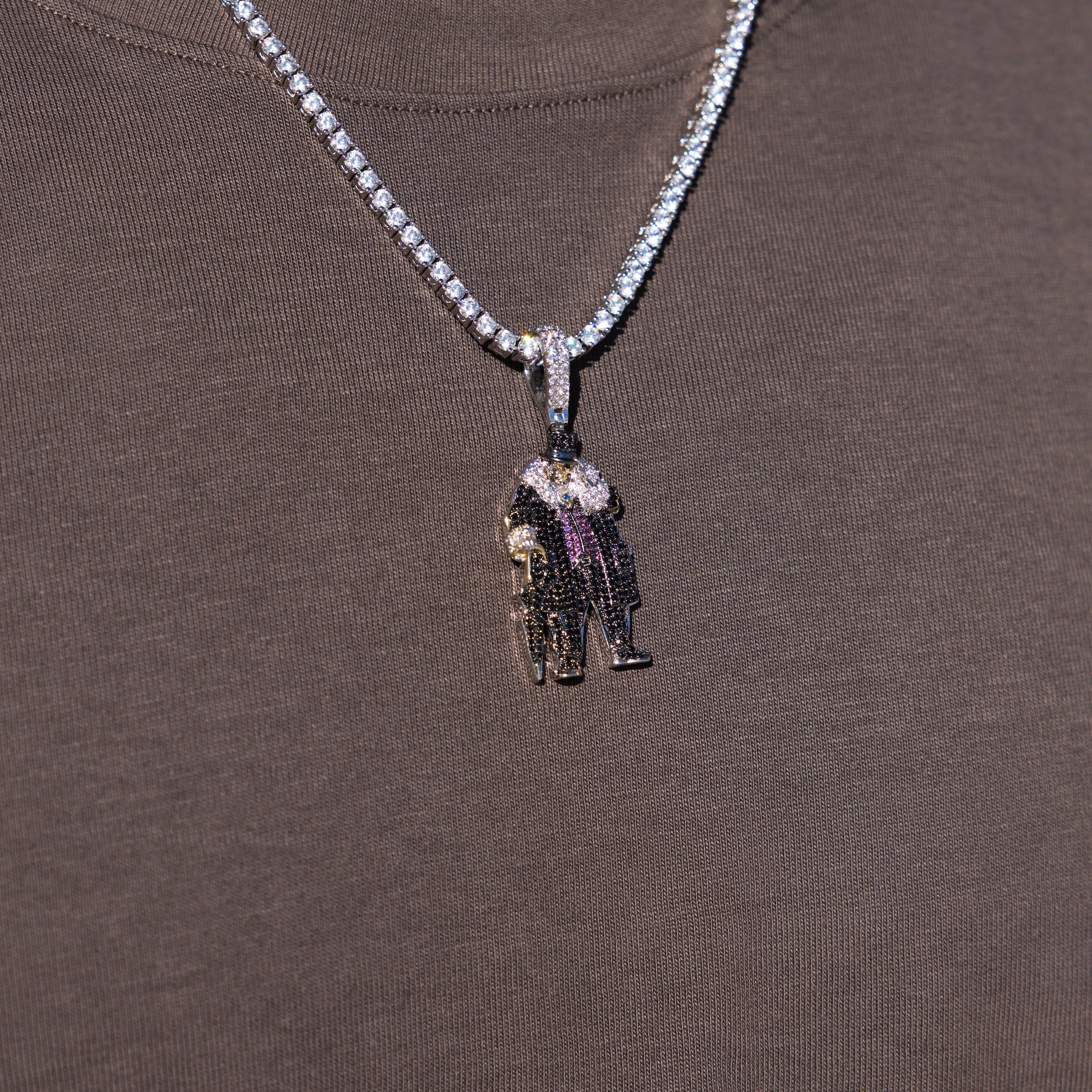 Penguin Body Official DC Comics Pendant in White Gold