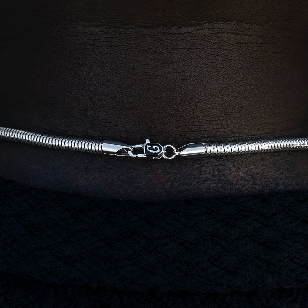 Snake Chain in White Gold - 4mm