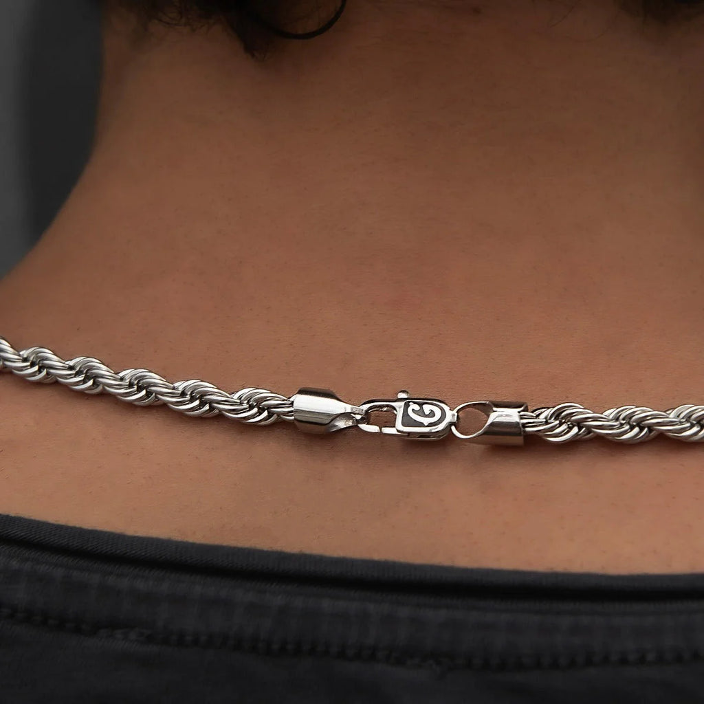 Rope Chain in Sterling Silver - 6mm