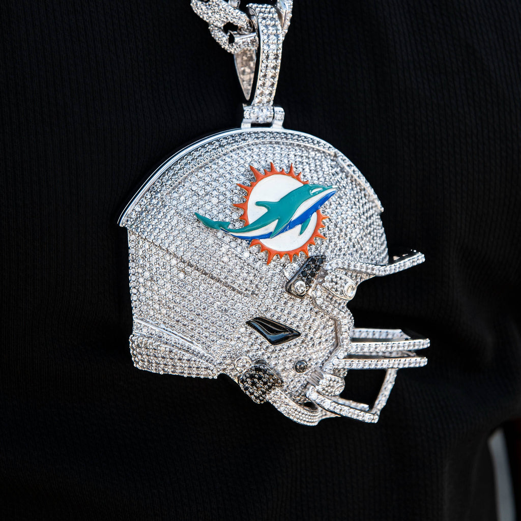 Giant Miami Dolphins Official NFL Helmet Pendant