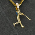 Los Angeles Dodgers Betts Official MLBPA Polished Batting Pendant in Yellow Gold