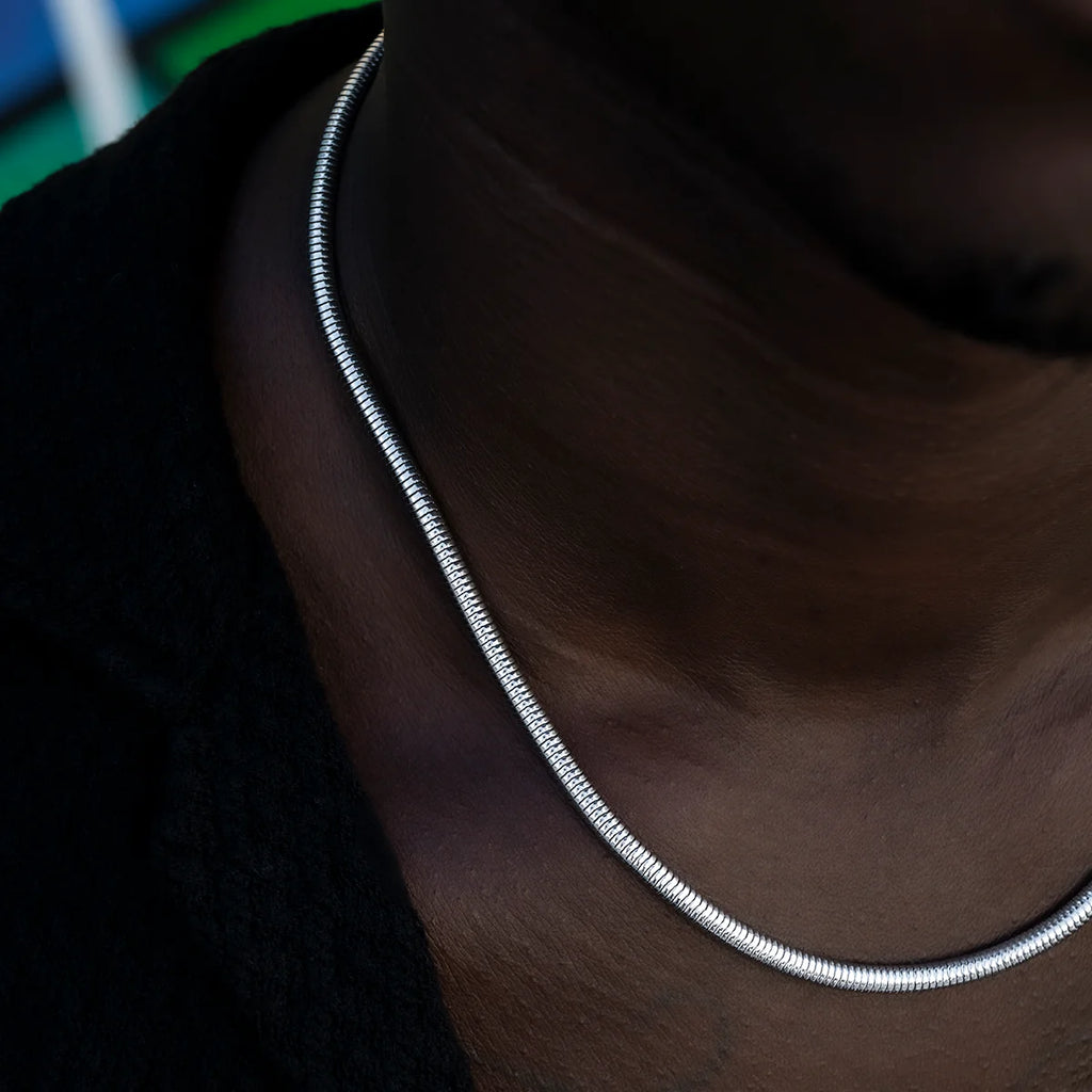 Snake Chain in White Gold - 4mm