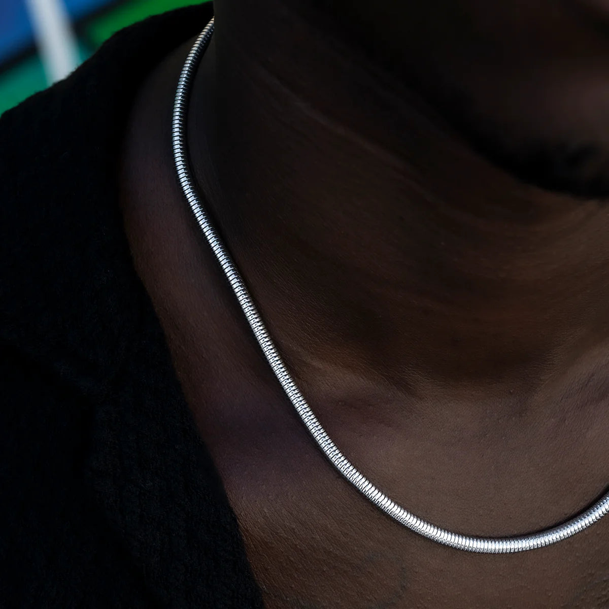Snake Chain in White Gold - 4mm