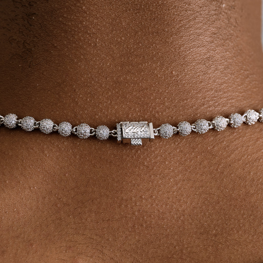 LA Dodgers Official MLB Lariat in White Gold