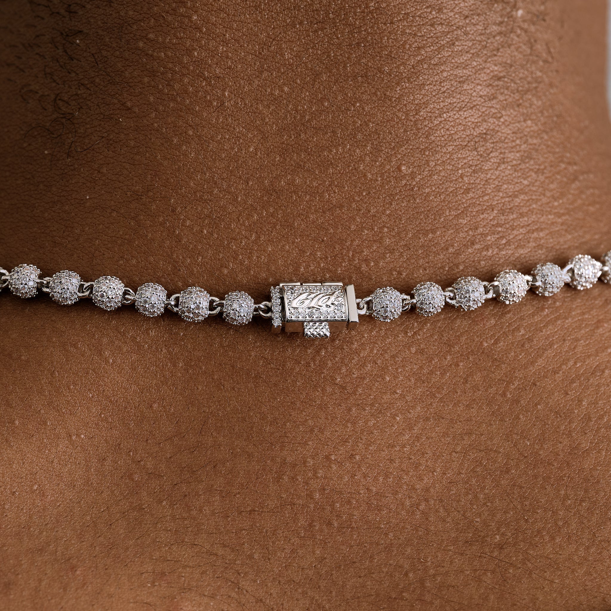 LA Dodgers Official MLB Lariat in White Gold
