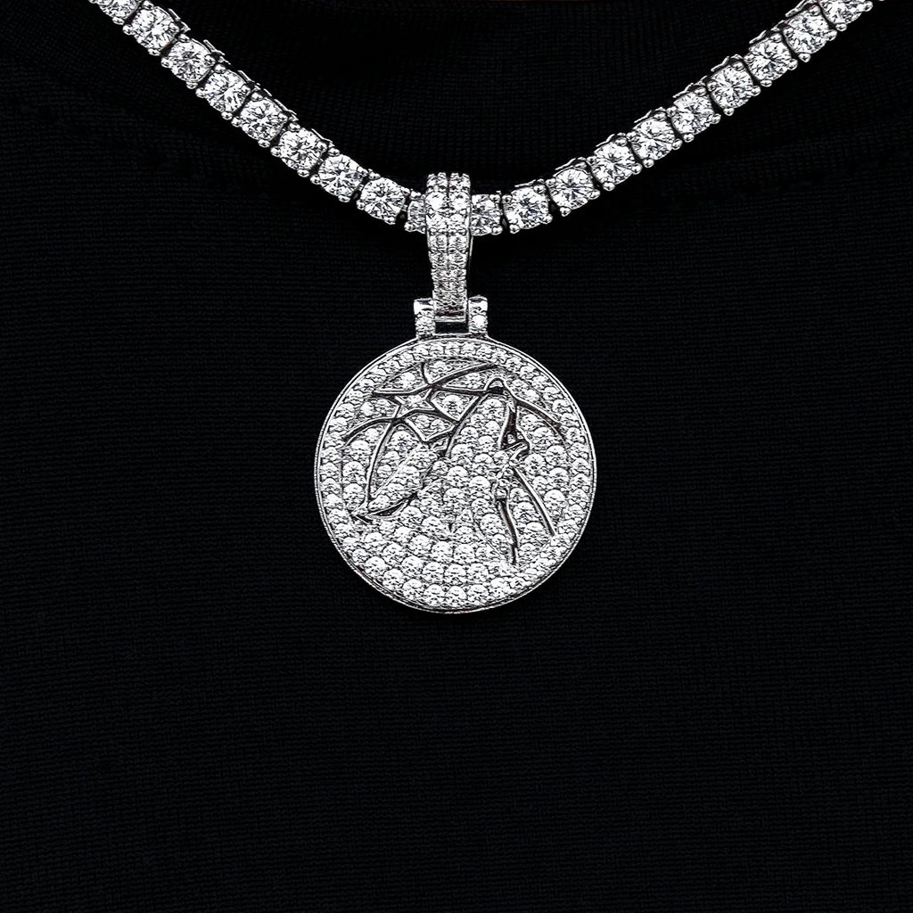 Minnesota Timberwolves Official NBA Micro Logo Pendant in White Gold