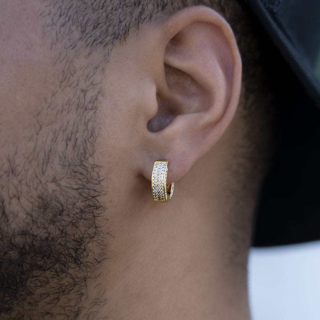 Pave Hoop Earrings