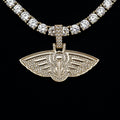 New Orleans Pelicans Official NBA Micro Logo Pendant in Yellow Gold