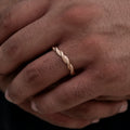 4MM Rope Ring in Rose Gold