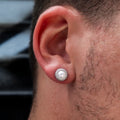 Halo Pearl Stud Earrings