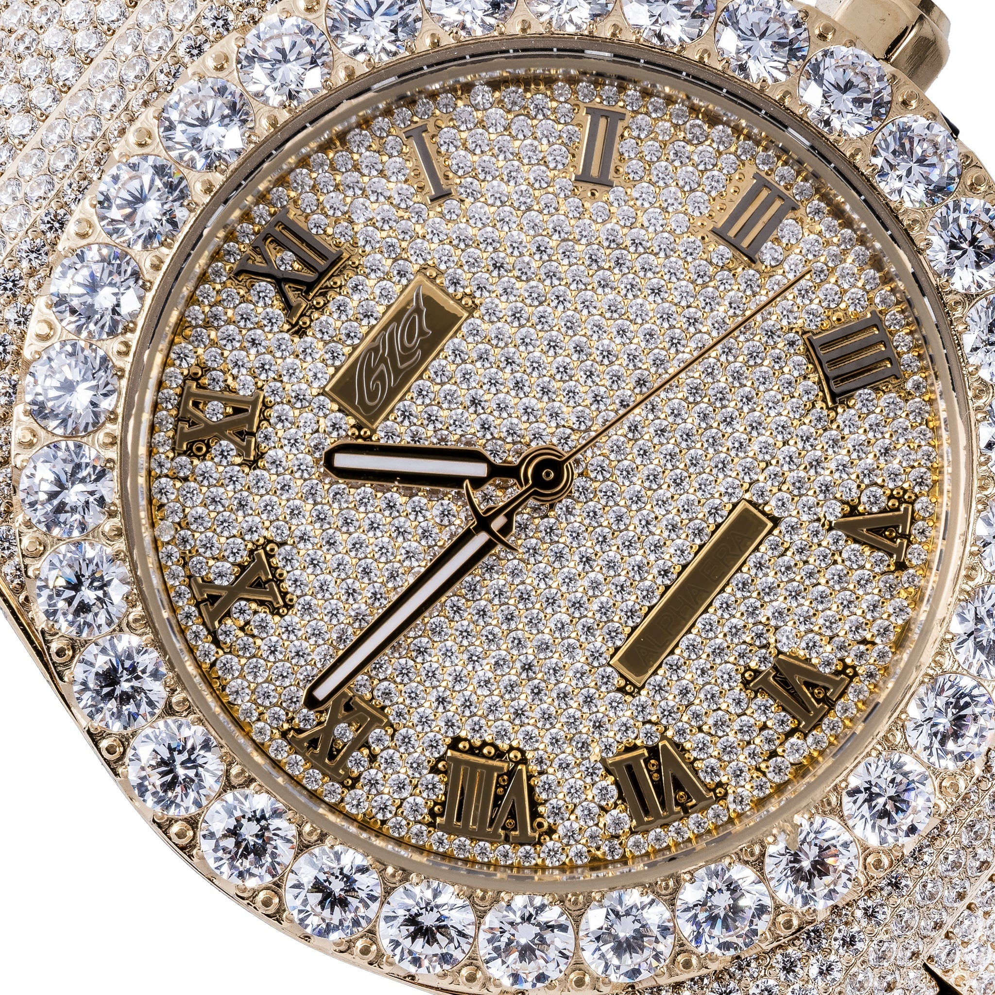 42MM Fully Iced Moissanite Alpha Era® in Gold