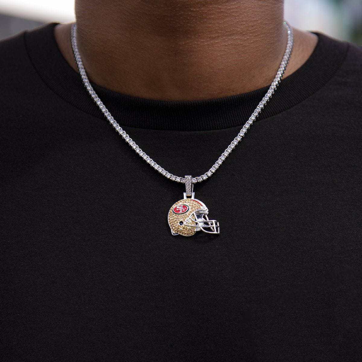 San Francisco 49ers Official NFL Helmet Pendant