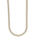 Men's 8.5MM Moissanite Diamond Cuban Chain Necklace in Yellow Gold Vermeil