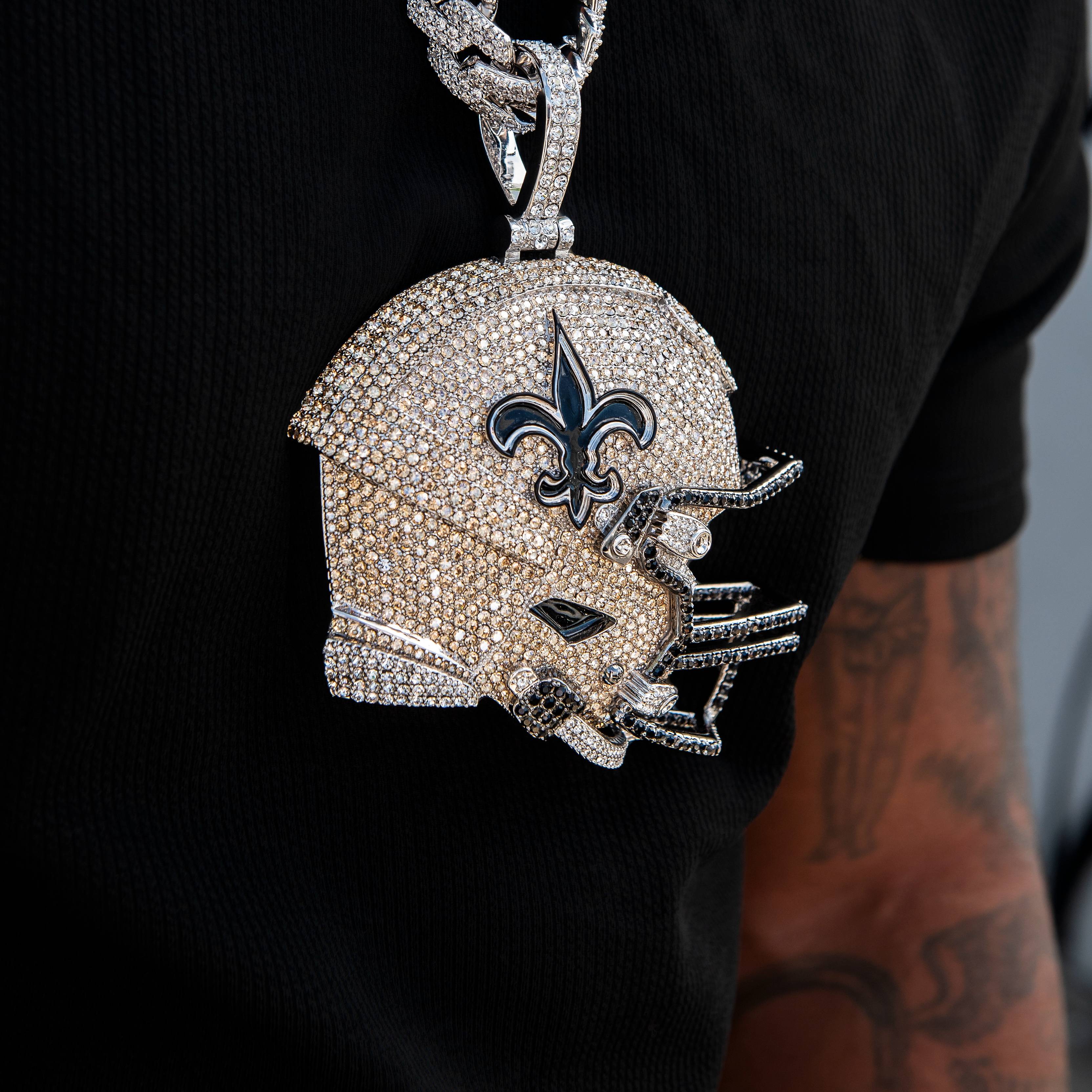 Giant New Orleans Saints Official NFL Helmet Pendant
