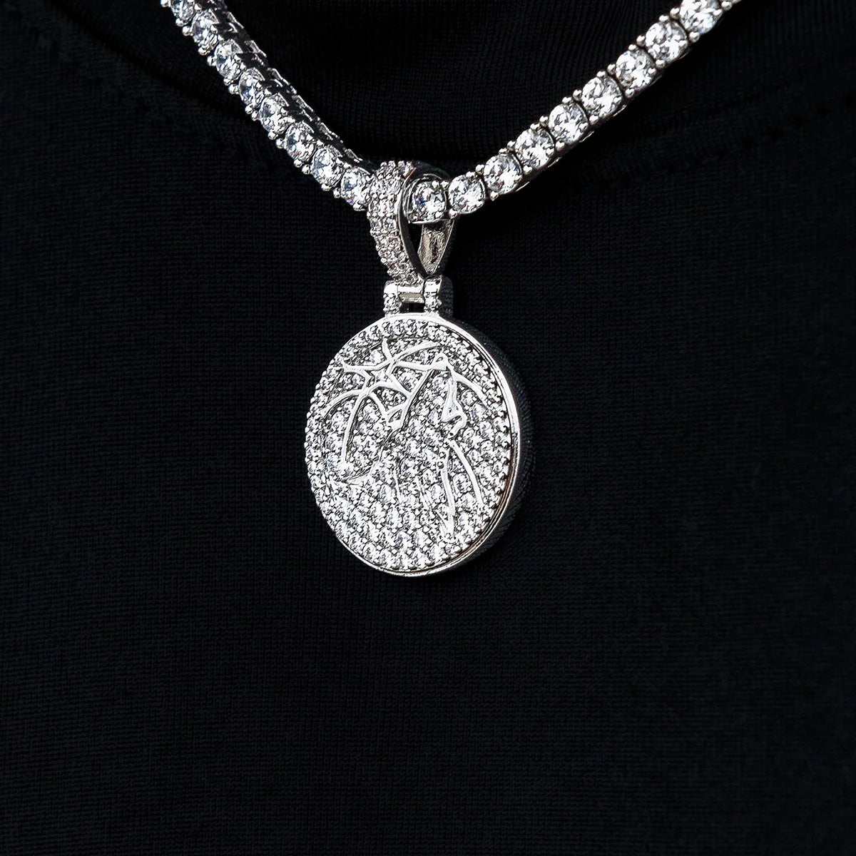 Minnesota Timberwolves Official NBA Micro Logo Pendant in White Gold