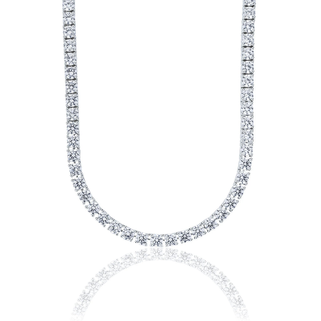 Moissanite Diamond Tennis Chain in Sterling Silver - 5mm