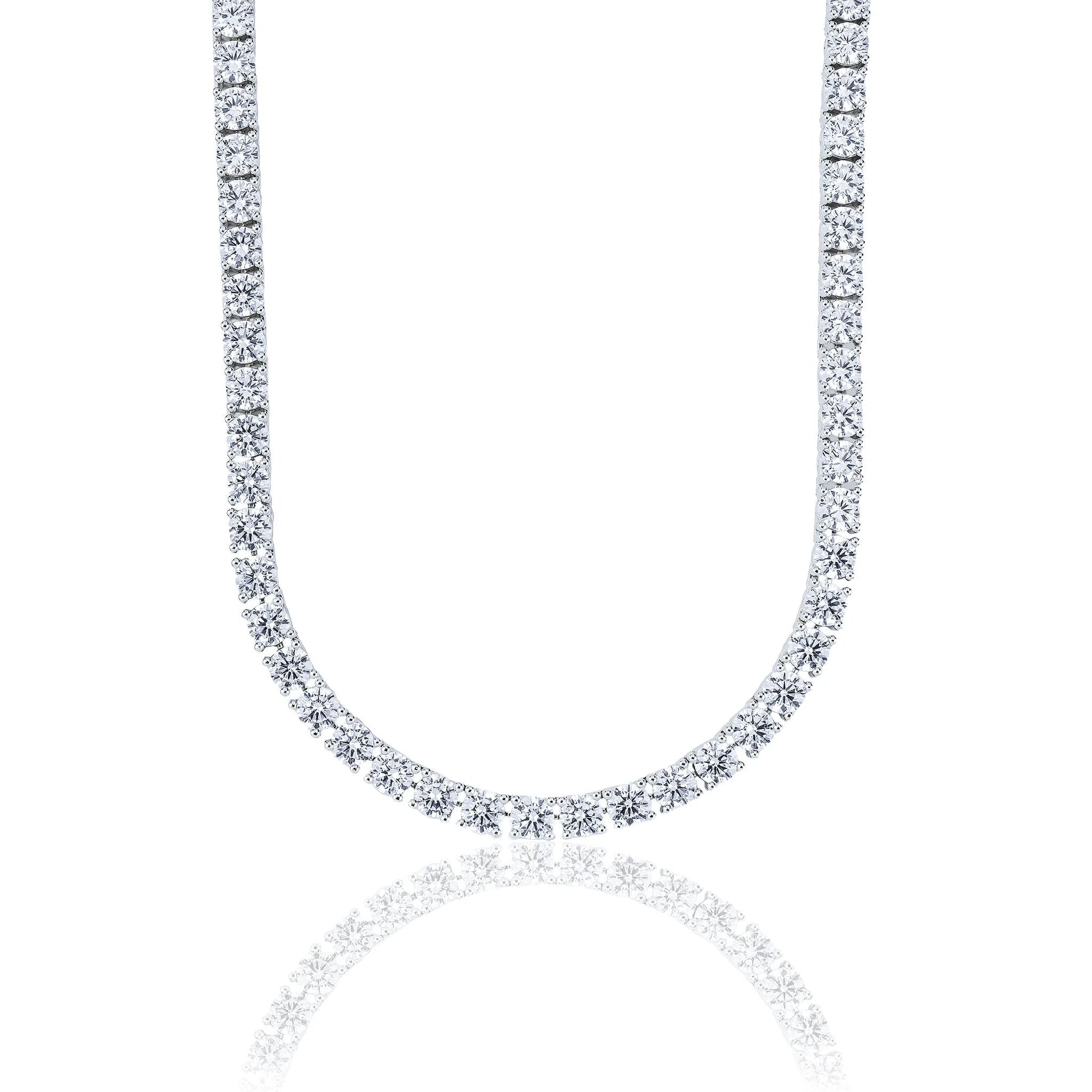Moissanite Diamond Tennis Chain in Sterling Silver - 5mm