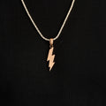 Simple Lighting Bolt Pendant in Rose Gold