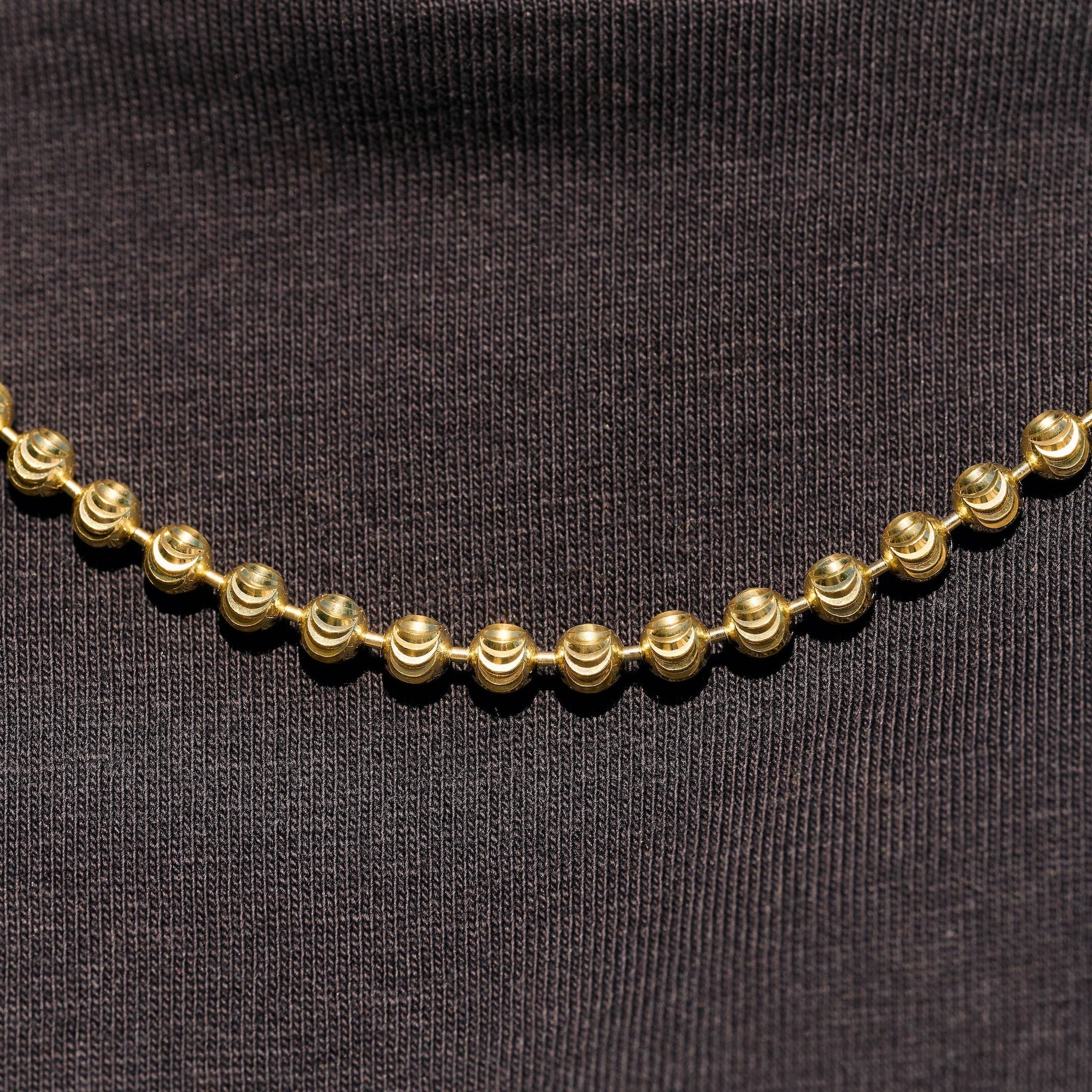 Moon Cut Ball Chain in Yellow Gold Vermeil - 4mm