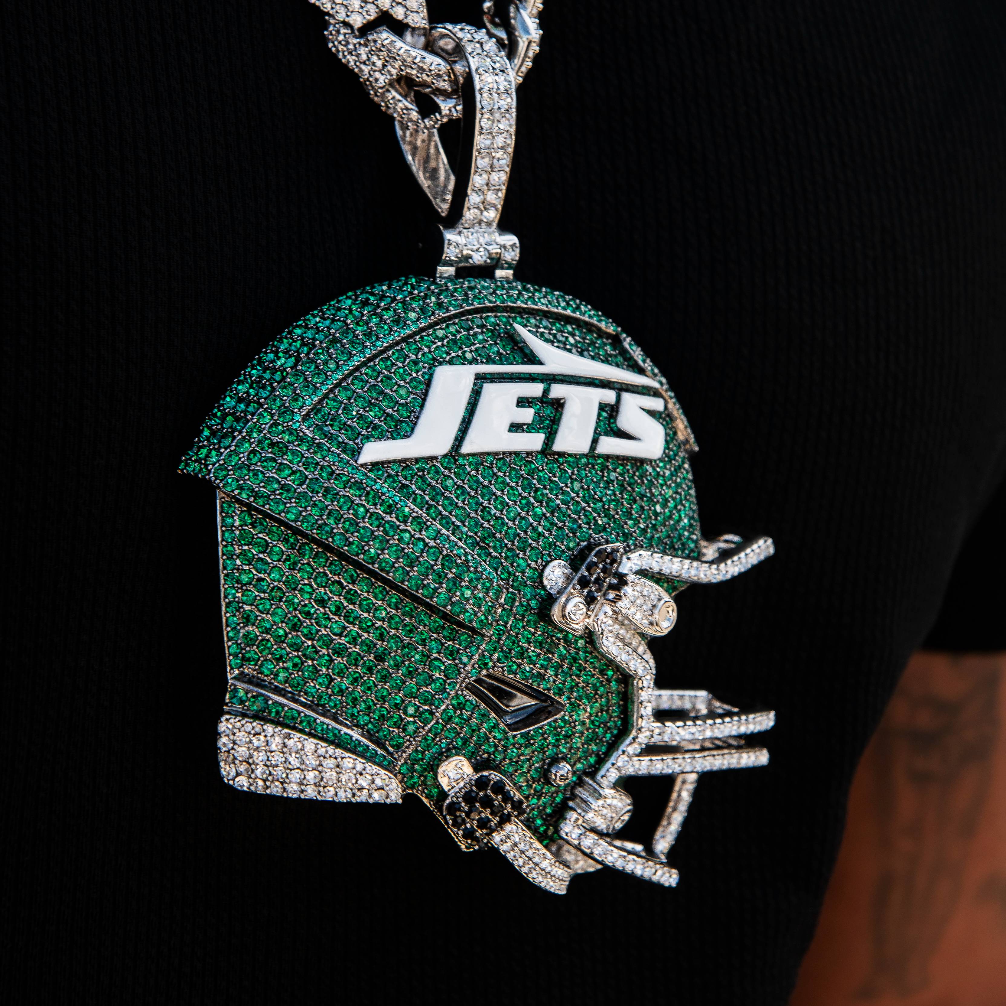 Giant New York Jets Official NFL Helmet Pendant