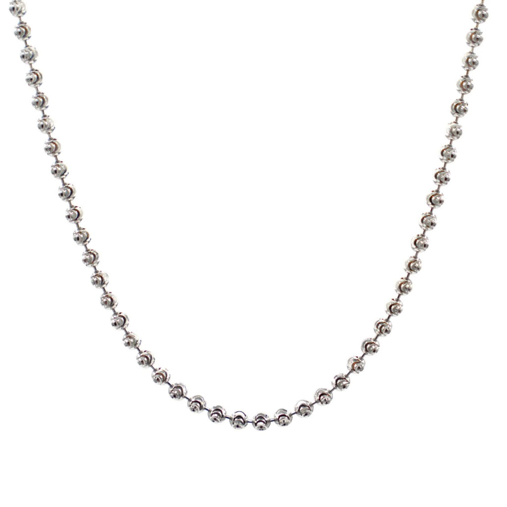 Moon Cut Ball Chain in Sterling Silver - 2mm