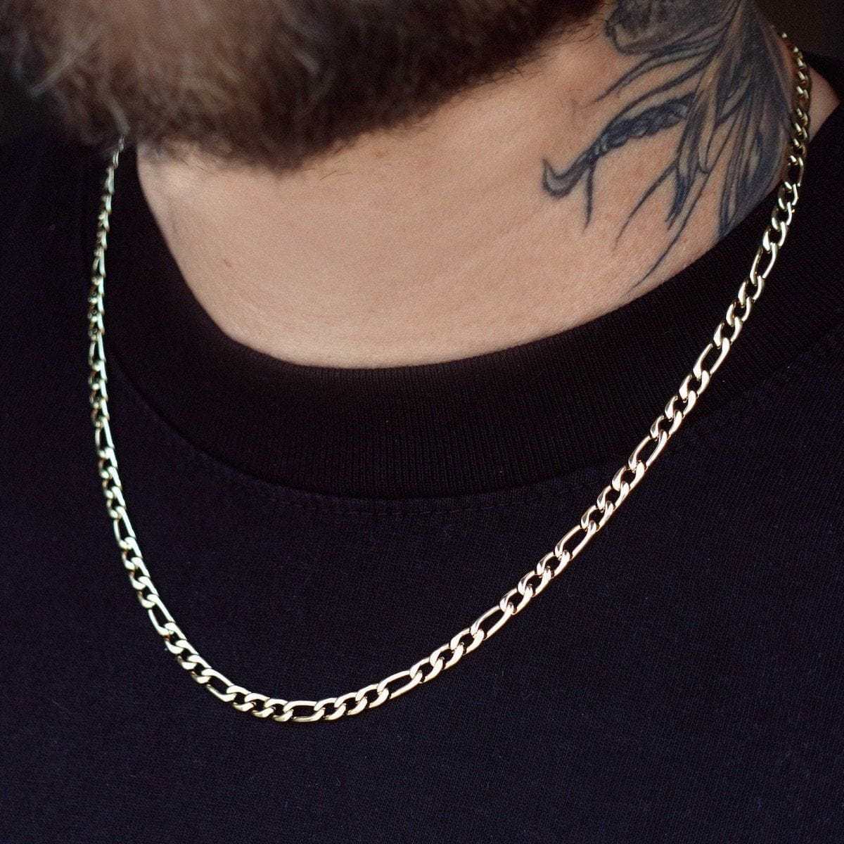 Solid Gold Figaro Link Chain (4mm)