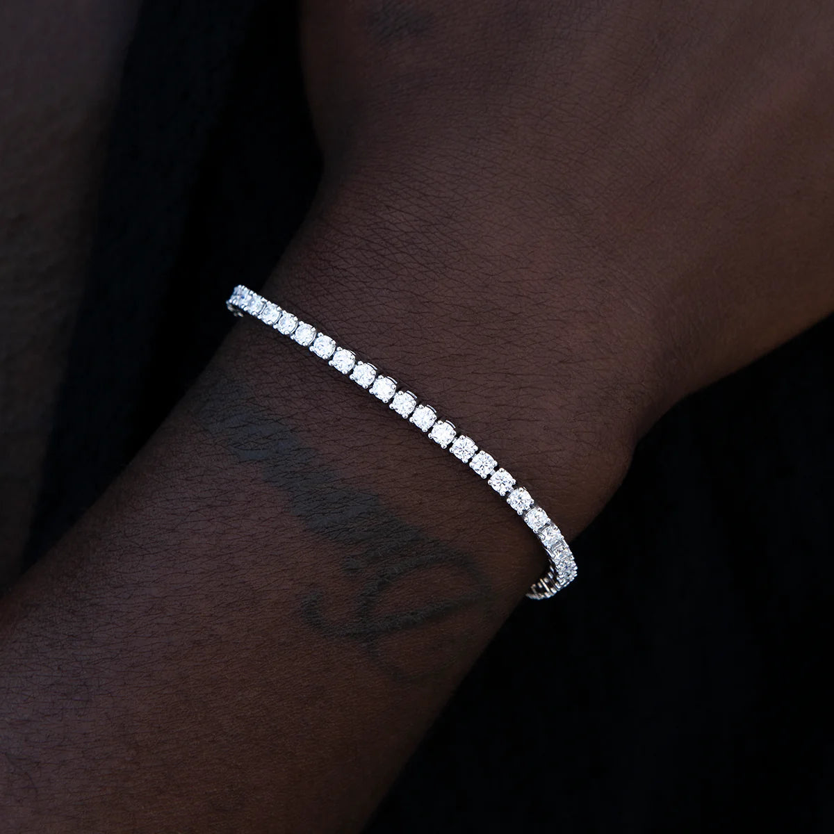 Moissanite Diamond Tennis Bracelet in Sterling Silver- 3mm