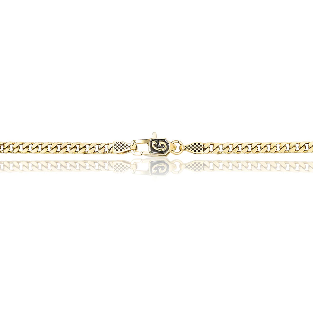 Micro Cuban Chain in Yellow Gold- 3mm