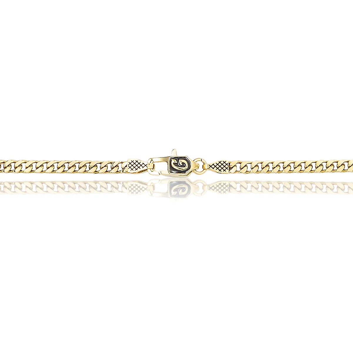 Micro Cuban Chain in Yellow Gold- 3mm