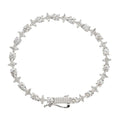 Moissanite Round Stone Star Tennis Bracelet in Sterling Silver - 6mm