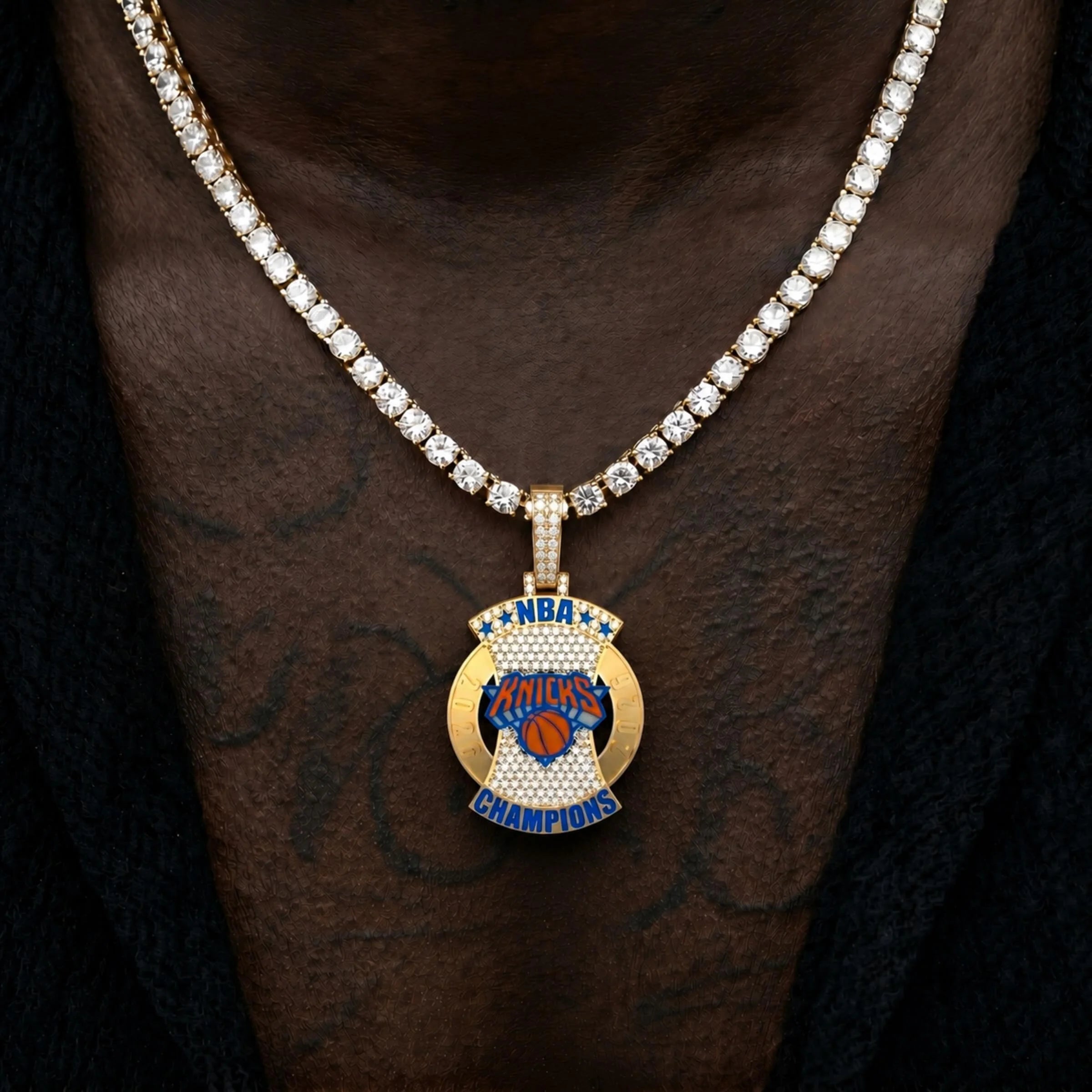 Lab Diamond New York Knicks Official NBA 2026 Championship Pendant