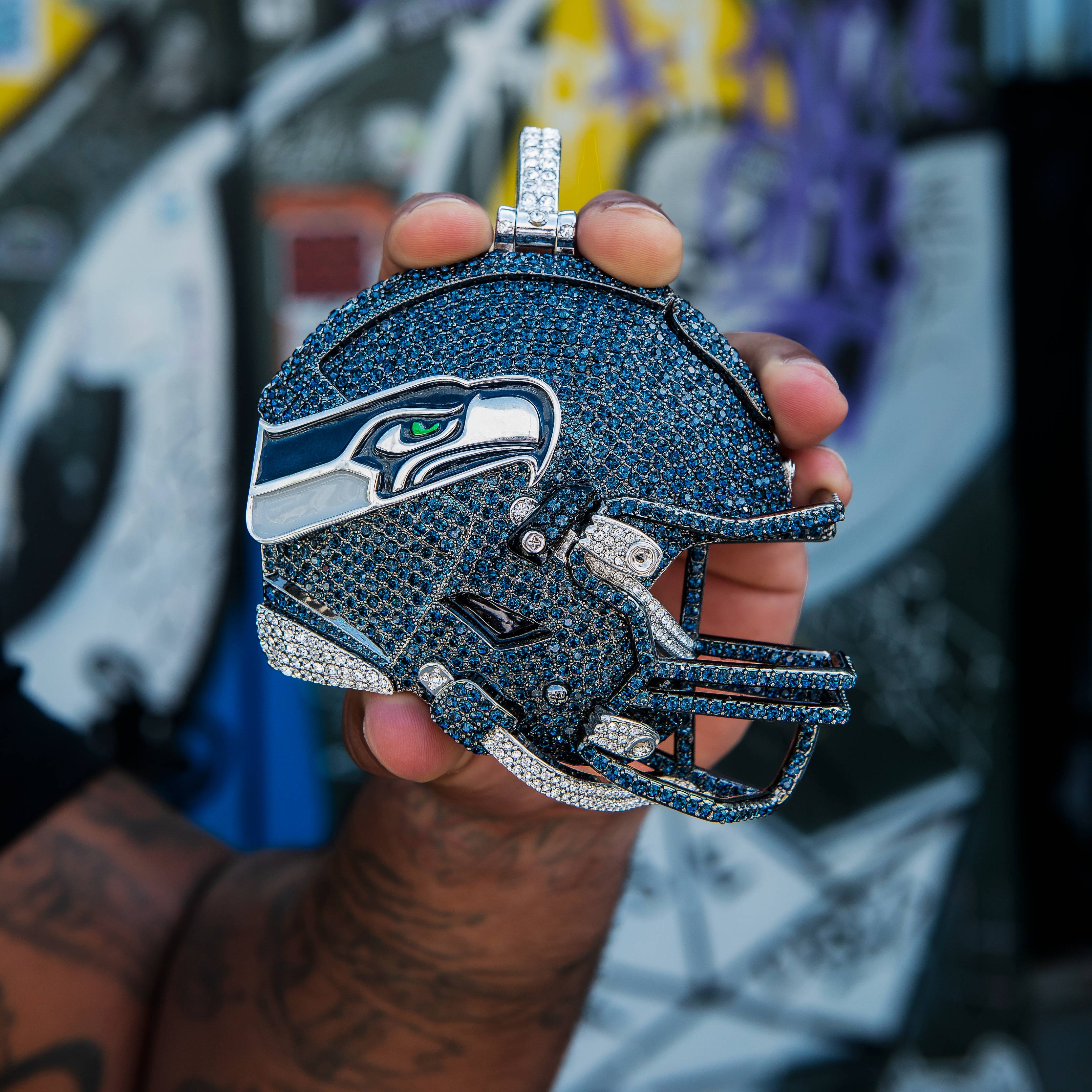 Giant Seattle Seahawks Official NFL Helmet Pendant