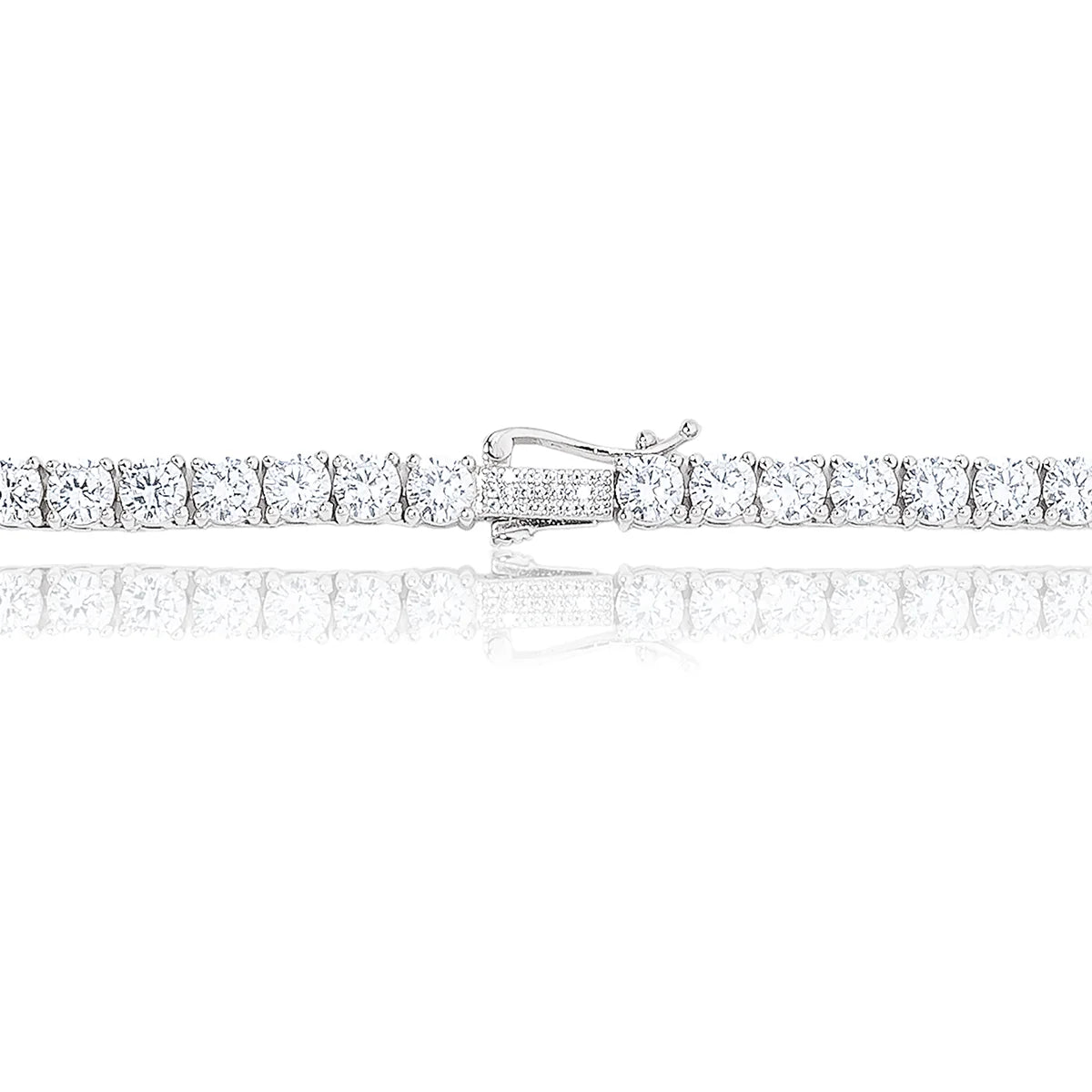Moissanite Diamond Tennis Chain in Sterling Silver - 5mm