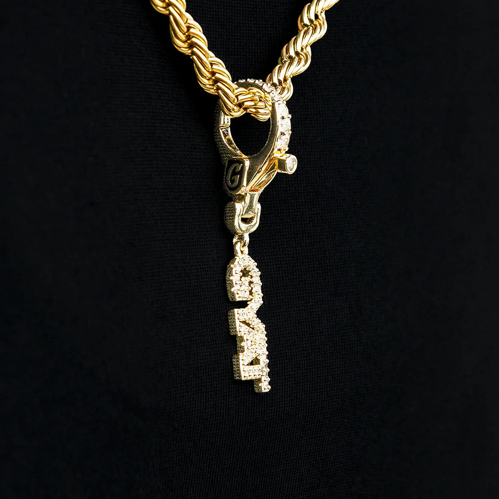 "Gyat" Clip On Pendant in Yellow Gold